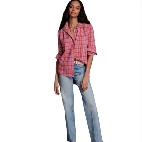 Anthropologie Pilcro The Romy Relaxed Plaid Buttondown - Picture 2 of 6